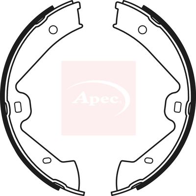 Apec SHU802 Brake Shoe Set, parking brake - 1