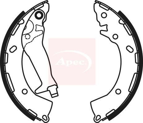 Apec SHU804 Brake Shoe Set - 1