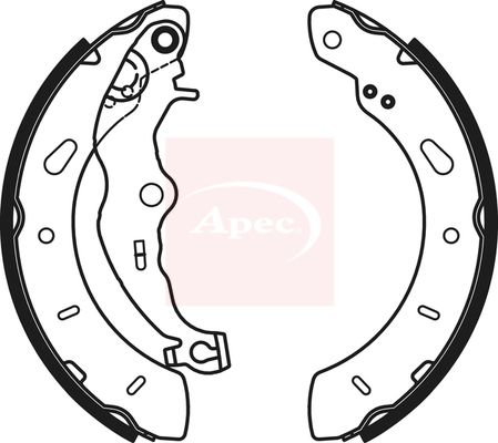 Apec SHU805 Brake Shoe Set - 1