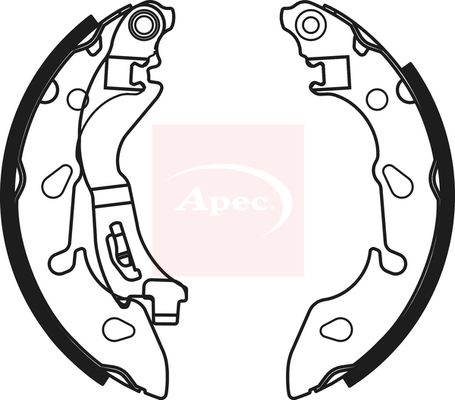 Apec SHU807 Brake Shoe Set - 1