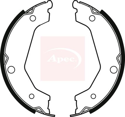 Apec SHU810 Brake Shoe Set, parking brake - 1