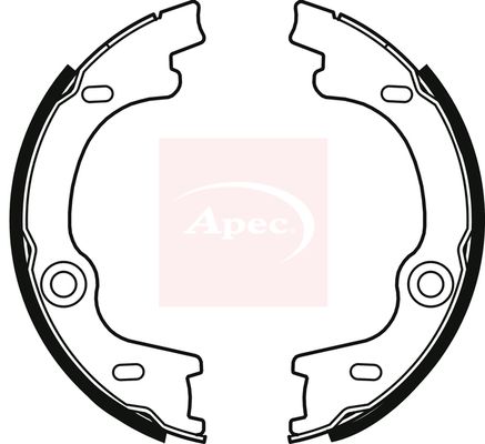 Apec SHU811 Brake Shoe Set, parking brake - 1