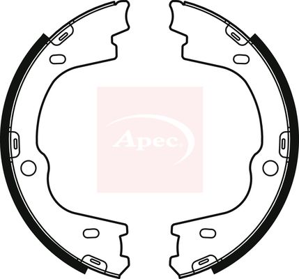 Apec SHU812 Brake Shoe Set, parking brake - 1