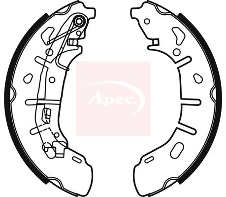 Apec SHU813 Brake Shoe Set - 1