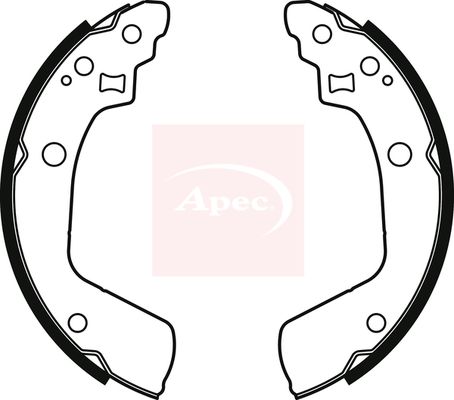 Apec SHU814 Brake Shoe Set - 1