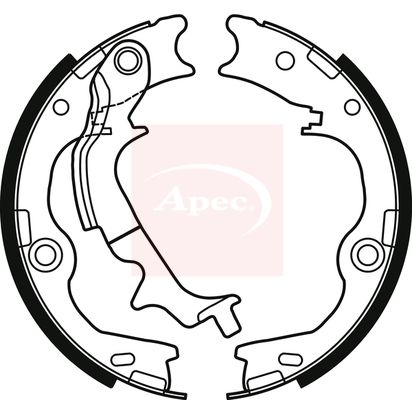 Apec SHU822 Brake Shoe Set, parking brake - 1