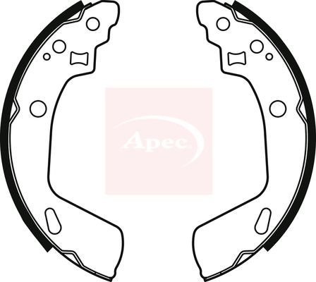 Apec SHU823 Brake Shoe Set - 1