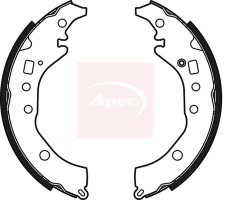 Apec SHU828 Brake Shoe Set - 1