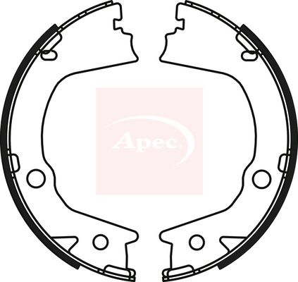Apec SHU830 Brake Shoe Set, parking brake - 1