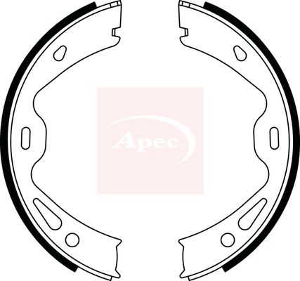Apec SHU842 Brake Shoe Set, parking brake - 1