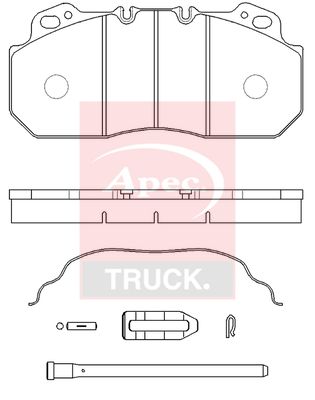 Apec Truck PAD29090K Brake Pad Set, disc brake - 1