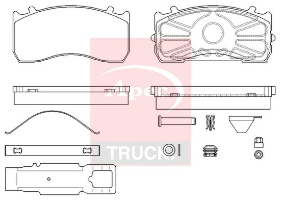 Apec Truck PAD29183K Brake Pad Set, disc brake - 1
