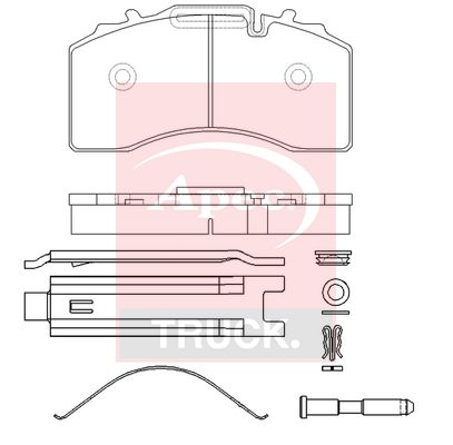 Apec Truck PAD29228K Brake Pad Set, disc brake - 1