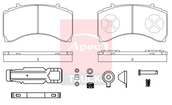 Apec Truck PAD29244K Brake Pad Set, disc brake - 1