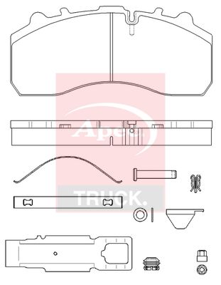 Apec Truck PAD29278K Brake Pad Set, disc brake - 1