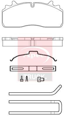 Apec Truck PAD29284K Brake Pad Set, disc brake - 1