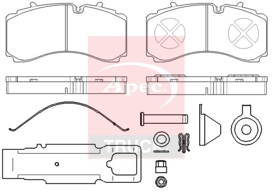 Apec Truck PAD29328K Brake Pad Set, disc brake - 1