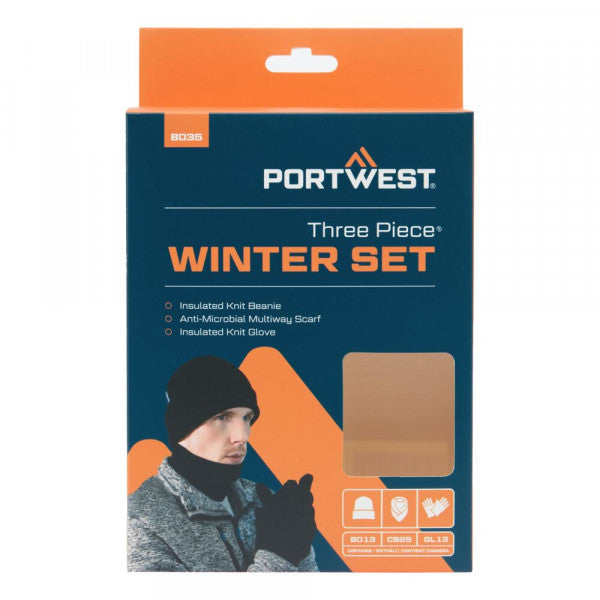 B035 - Winter Accessory Set (3pcs) Black