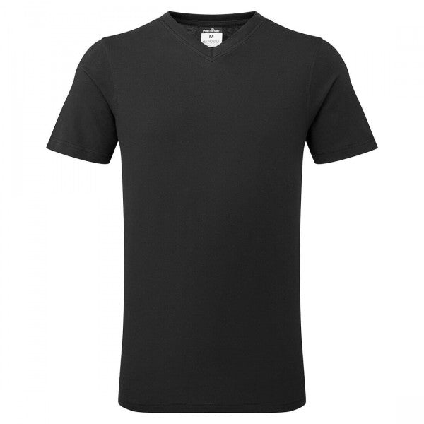 B197 - V-Neck Cotton T-Shirt Black