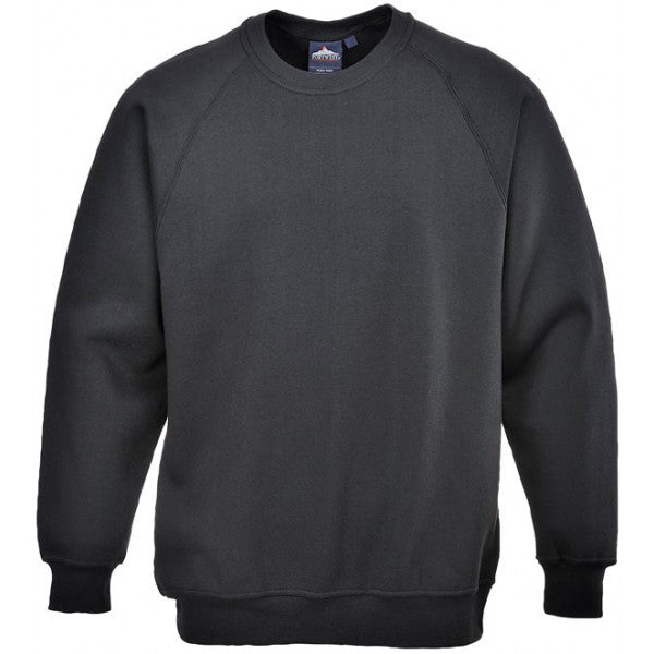 Polycotton Sweatshirt - Black - Large