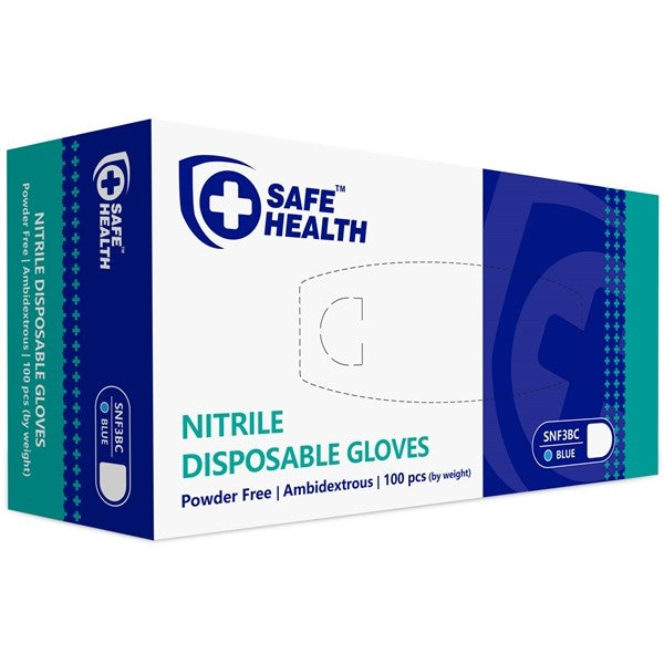 Safe Health Nitrile Powder Free Gloves - Small