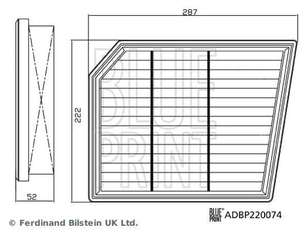 Blue Print ADBP220074 Air Filter - 2