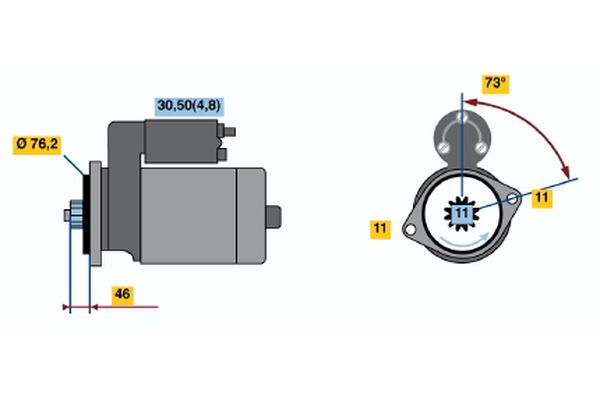 Bosch 0001123036 Starter - 5