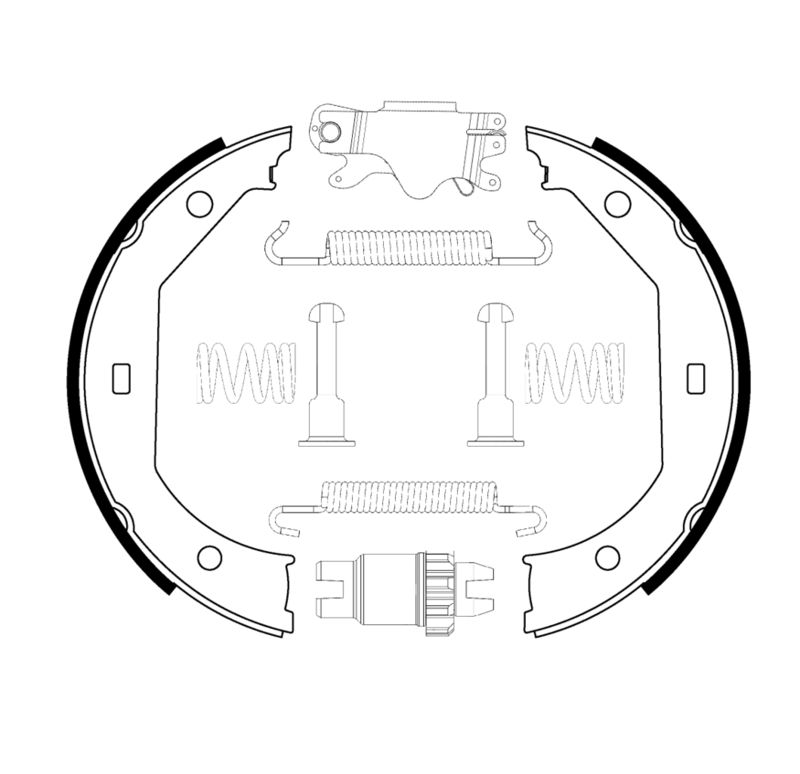 Bosch 0204113806 Brake Shoe Set, parking brake - 5
