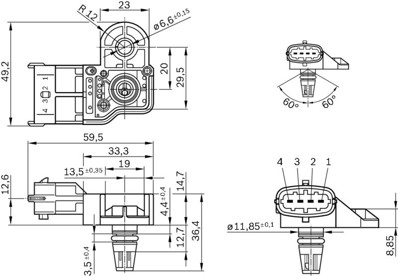 Bosch 0261230280 Sensor, intake air temperature - 6