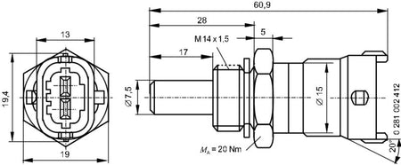 Bosch 0281002412 Sensor, coolant temperature - 6