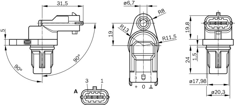 Bosch 0281002667 Sensor, crankshaft pulse - 6
