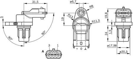 Bosch 0281002667 Sensor, crankshaft pulse - 6