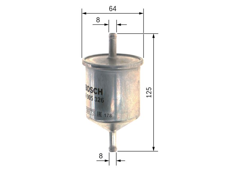 Bosch 0450905326 Fuel Filter - 5