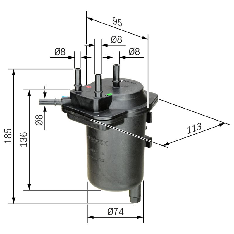 Bosch 0450907013 Fuel Filter - 1