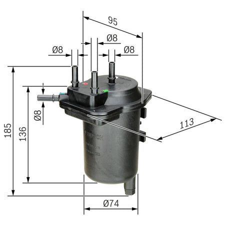 Bosch 0450907013 Fuel Filter - 1
