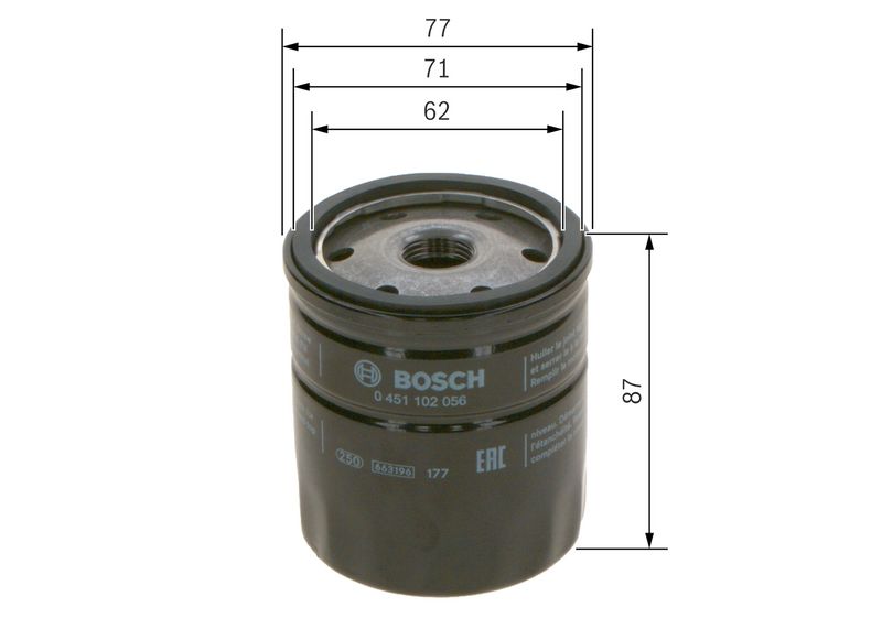 Bosch 0451102056 Oil Filter - 5
