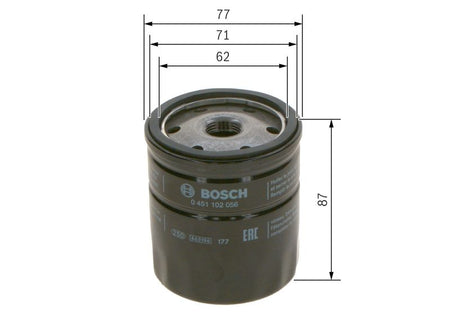 Bosch 0451102056 Oil Filter - 5