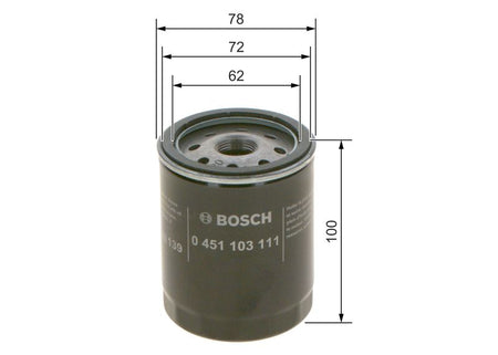 Bosch 0451103111 Oil Filter - 1