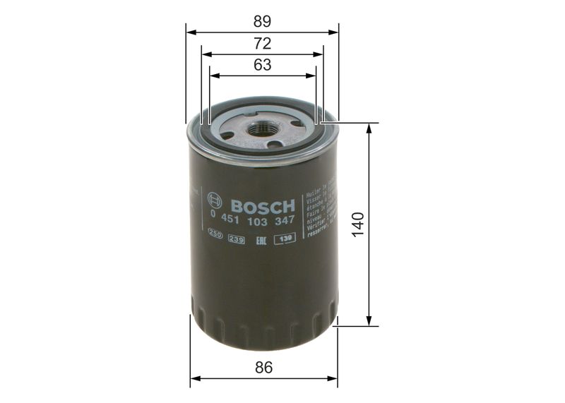 Bosch 0451103347 Oil Filter - 1