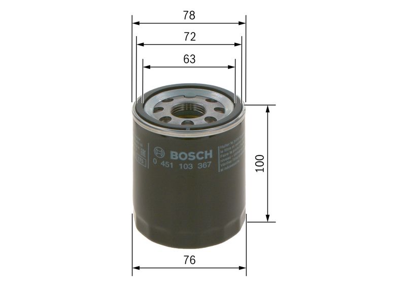 Bosch 0451103367 Oil Filter - 5