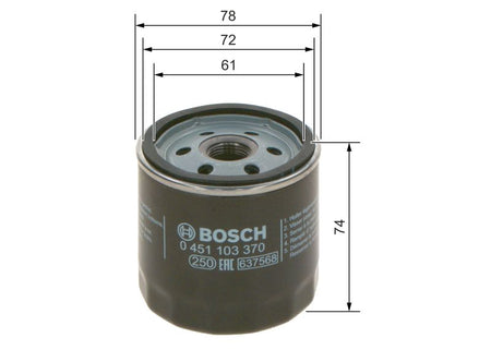 Bosch 0451103370 Oil Filter - 1