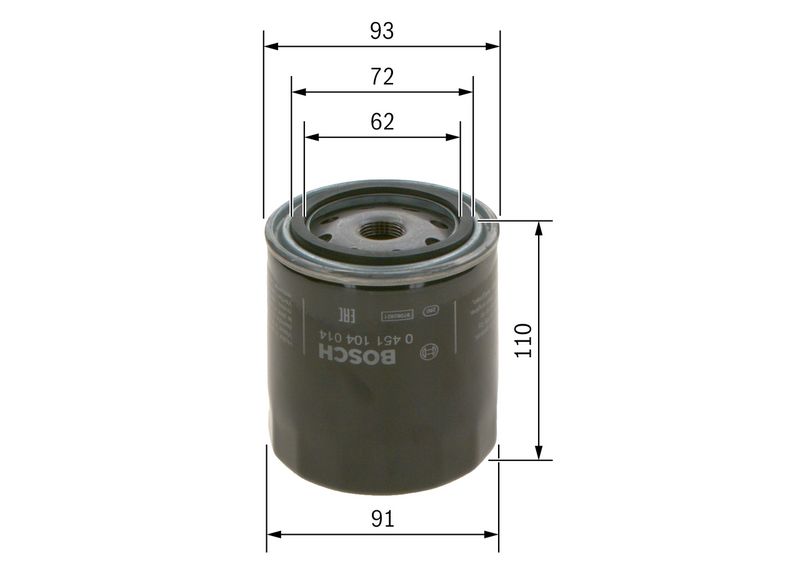 Bosch 0451104014 Oil Filter - 5