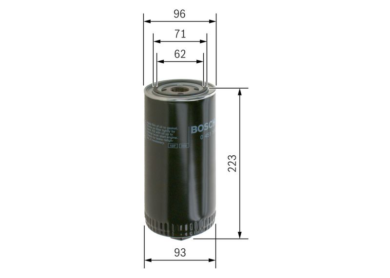 Bosch 0451104015 Oil Filter - 5