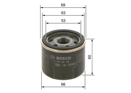Bosch 0451104025 Oil Filter - 1