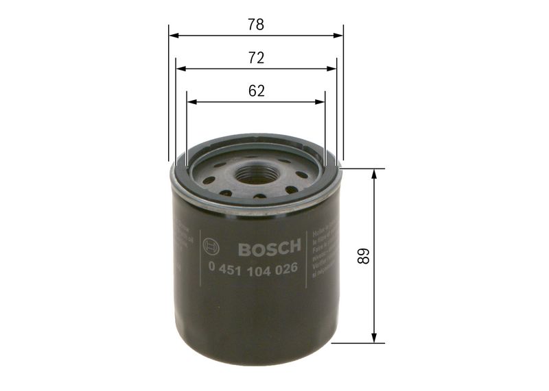 Bosch 0451104026 Oil Filter - 5