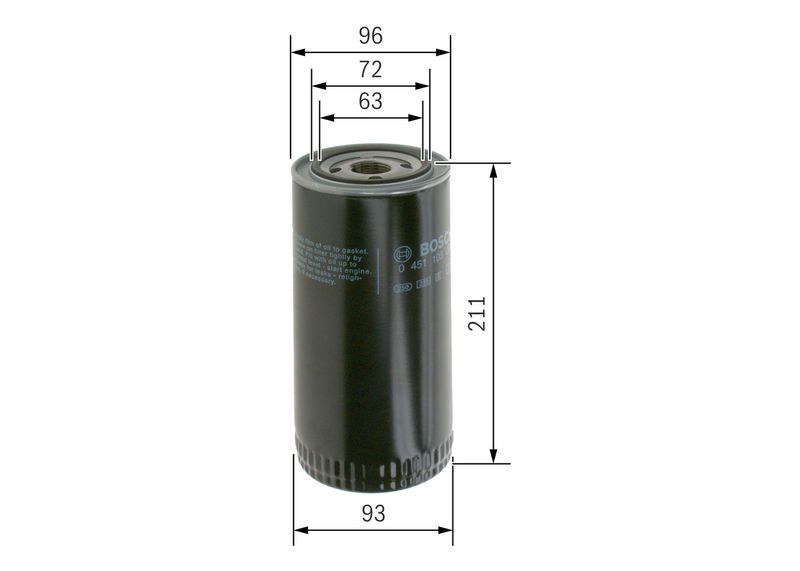 Bosch 0451105067 Oil Filter - 5