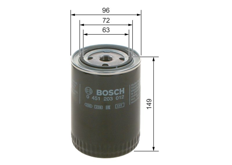 Bosch 0451203012 Oil Filter - 1
