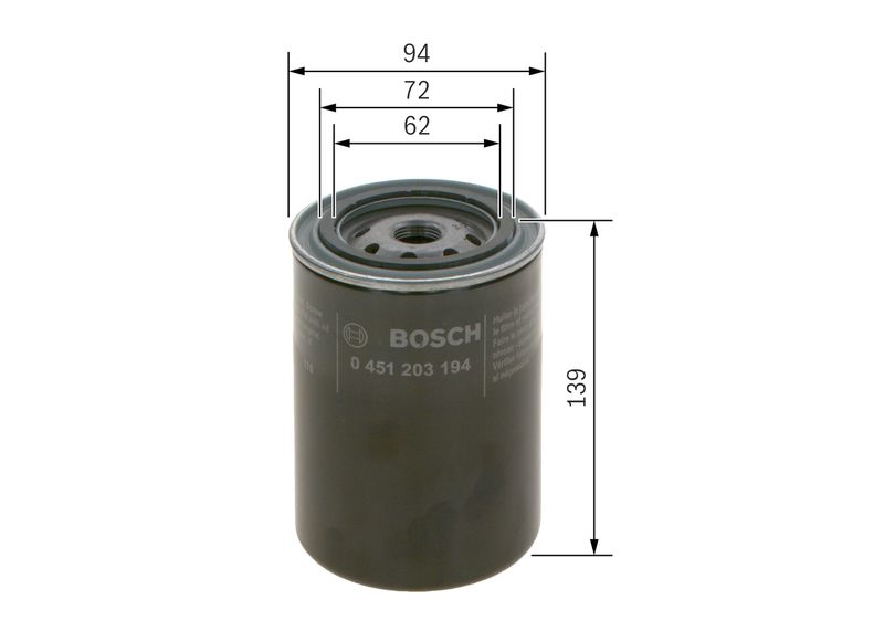 Bosch 0451203194 Oil Filter - 1