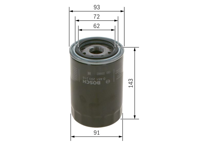 Bosch 0451203218 Oil Filter - 1