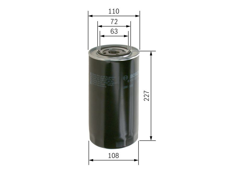 Bosch 0451301156 Oil Filter - 1